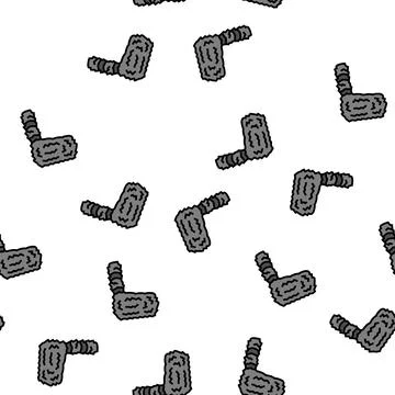 Coonskin hat cap vector seamless pattern Stock Illustration