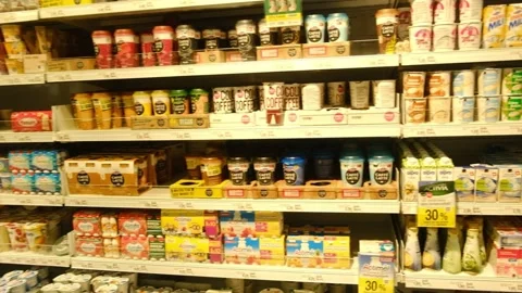 COOP Cold Section And Dairy Stock Footage 200925168