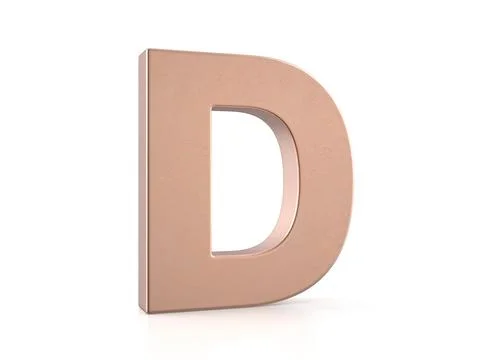 Cooper letter D Stock Illustration