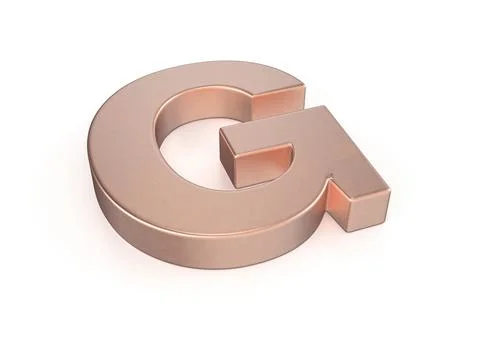 Cooper letter G Stock Illustration