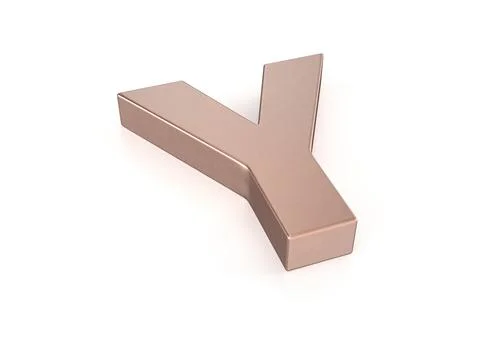 Cooper letter Y Stock Illustration