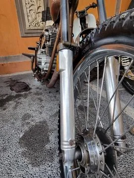 Cooper style motorcycle modification 스톡 사진