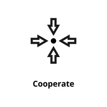 Cooperate line icon Illustrazione stock