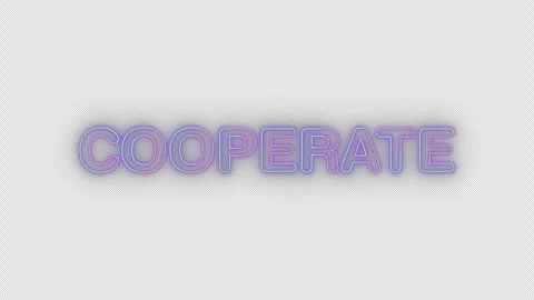 Cooperate neon effects, text animation on transparent background Vidéo 303580467