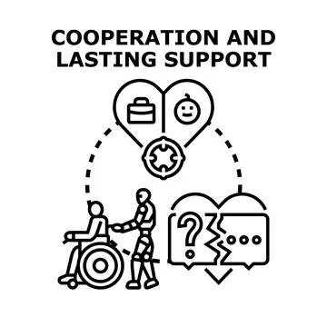 Cooperation and lasting support concept illustration Stock Illustration