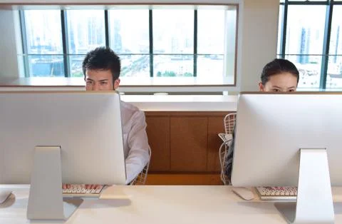 Cooperation between business people Stock Photos