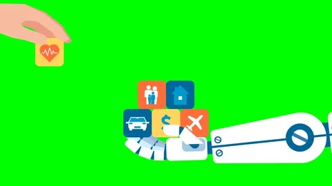 Cooperation between human and artificial intelligence in various spheres of life Stock Footage 276204445