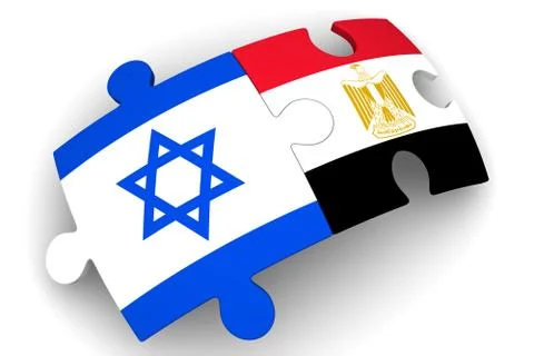Cooperation between Israel and Egypt Stock-Illustration