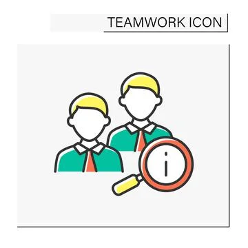 Cooperation color icon Stock Illustration