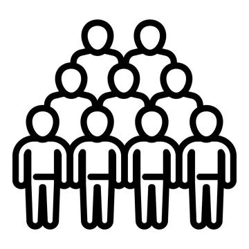 Cooperation comunity icon, outline style Stock-Illustration