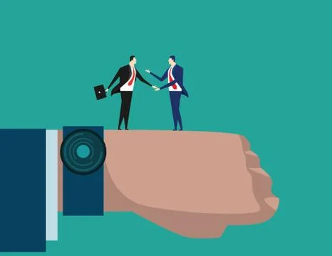 Cooperation. Concept business illustration. Vector flat Stock Illustration