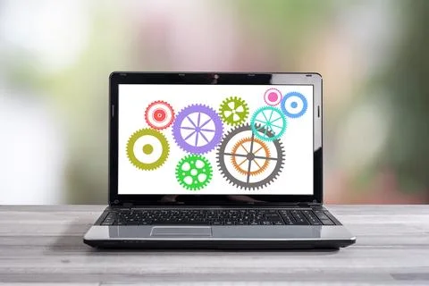 Cooperation concept on a laptop screen Stock Photos