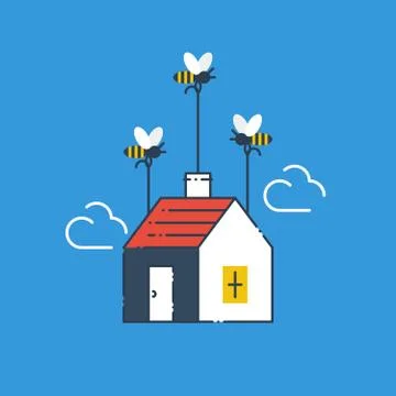 Cooperation concept, team building Stock Illustration