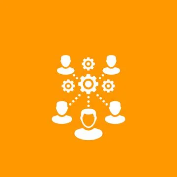 Cooperation, coworking, team performance Illustrazione stock
