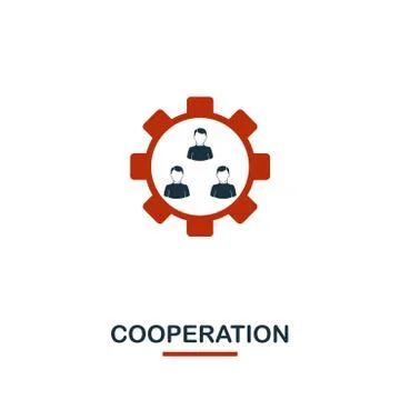 Cooperation icon. Premium style design from teamwork icon collection. UI and UX Stock Illustration