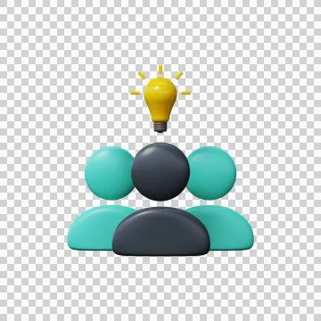 Cooperation idea icon 3D render Stock Illustration