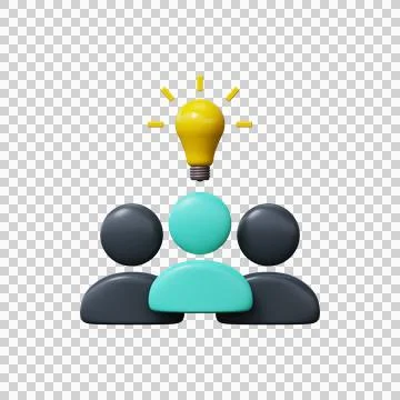 Cooperation idea icon 3D render Stock Illustration