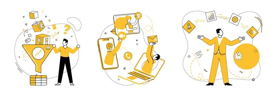 Cooperative work vector illustration. Unity in action defines cooperative wor Stock Illustration