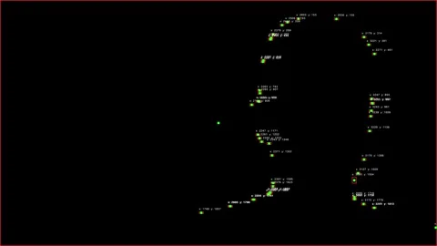 Coordinate based object identification. Real-time geolocation data streams. Stock-Footage 315500085