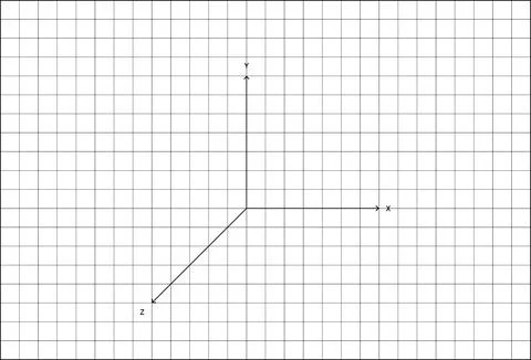 Coordinate Futuristic Grid 3D Axis Variation Mathematical Layout White Black Stockillustratie