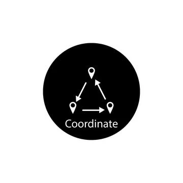 Coordinate icon vector Stock Illustration