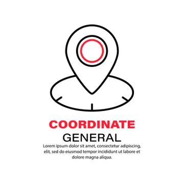 Coordinate location icon. GPS. Navigation. Vector on isolated white backgroun Stock Illustration