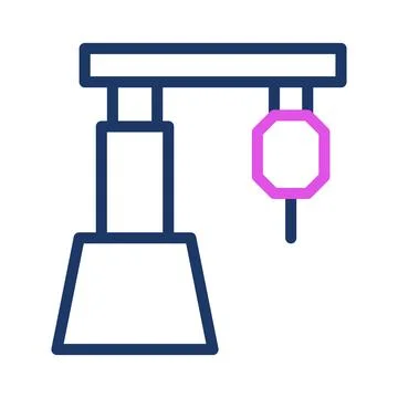 Coordinate Measuring Machine Line Icon Illustration イラスト素材