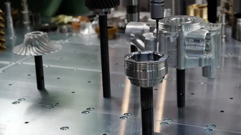 Coordinate Measuring Machine measures complex parts. Stock Footage 155175355