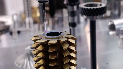 Coordinate Measuring Machine measures complex parts. Video stock 155175732