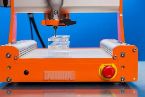 Coordinate milling CNC machine for processing plastics 스톡 사진