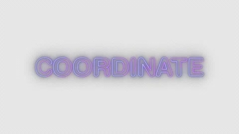 Coordinate neon effects, text animation on transparent background Vidéo 303580492