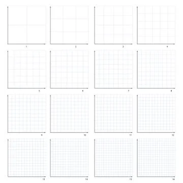 Coordinate plane four quarters Illustrazione stock