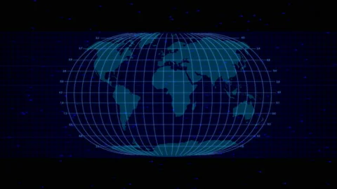 Coordinate Scanner On Map Stock Footage 234882463