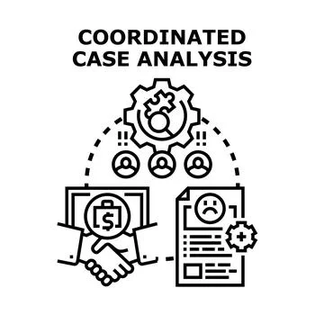 Coordinated case analysis for business problem solving 库存插图