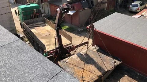 Coordinated work of construction workers time lapse Stock Footage 329736052