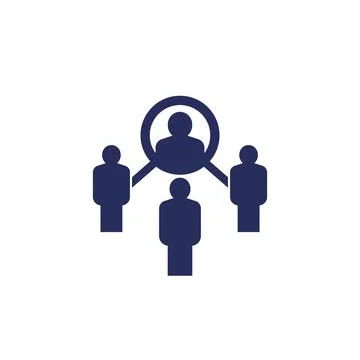 Coordinating or coordinator icon with people Stock Illustration