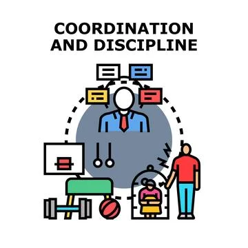 Coordination and discipline vector icon concept Stock Illustration