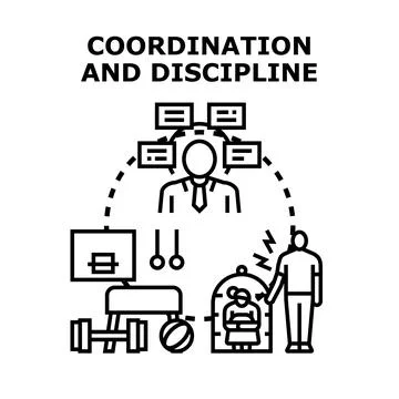 Coordination and discipline vector icon concept Stock Illustration