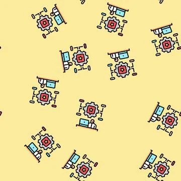 Coordination event agency vector seamless pattern 스톡 일러스트
