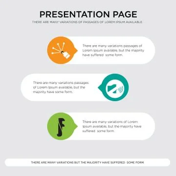 Coordination, reach presentation design template in orange, green, yellow col Stock Illustration