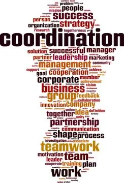 Coordination word cloud 库存插图