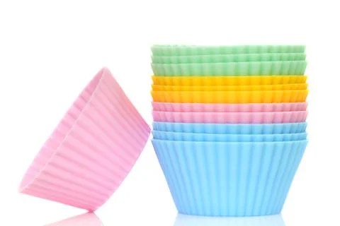 Coorful cupcake liners Stock Photos