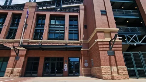 Coors Field Baseball Stadium in Denver Colorado USA, Panoramic View of Exterior Stock Footage 342720169