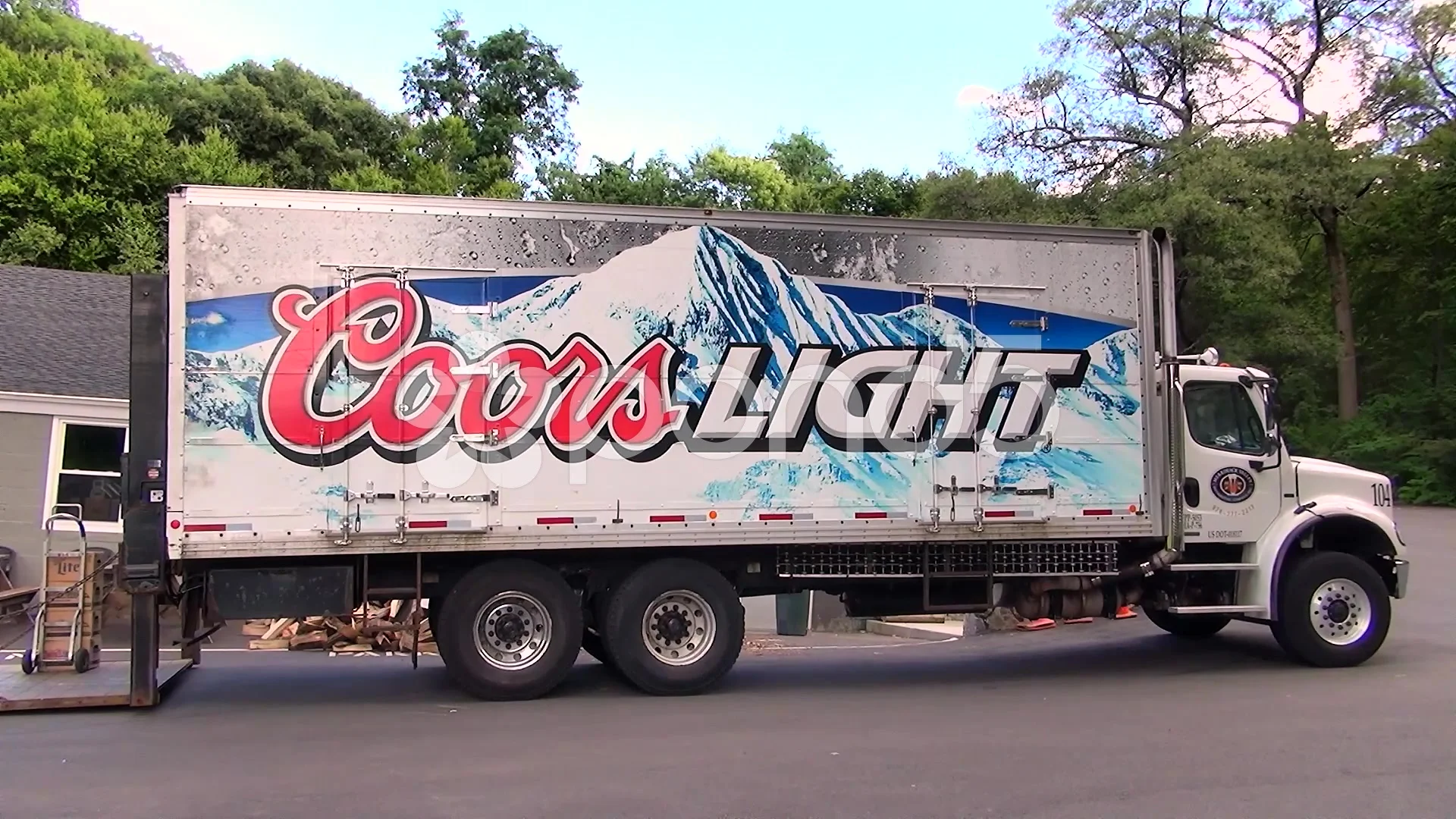 Coors beer delivery parking... | Stock Video Pond5