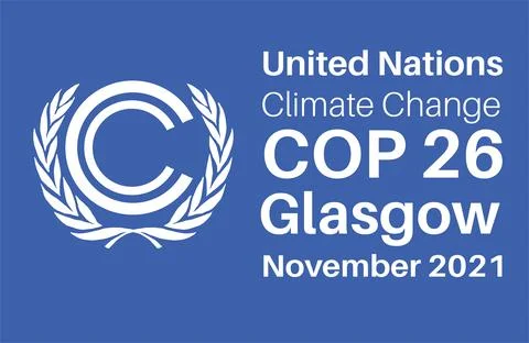 COP 26 Glasgow 2021 vector illustration - International climate summit Illustrazione stock