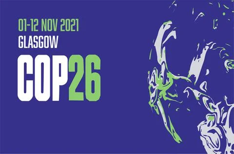COP 26 Glasgow 2021 vector illustration - International climate summit Stock Illustration
