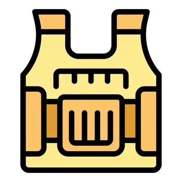 Cop bulletproof vest icon vector flat Stock Illustration