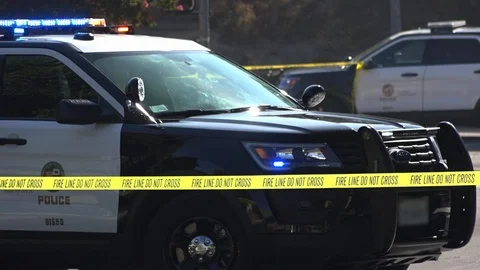 Cop Car at Scene of Accident Stock-Footage 94121435