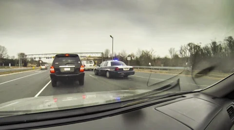 Cop Car Traffic Stop 스톡 동영상 33036122