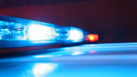 Cop Lights Close Up Stock-Footage 102148211